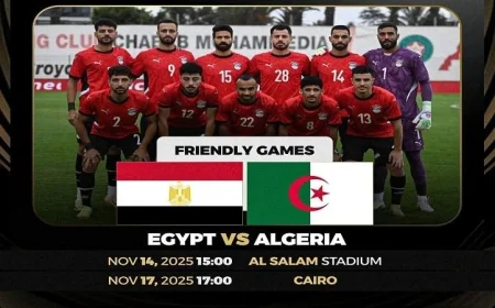 منتخب مصر يستعد لمواجهات قوية أمام الجزائر في مباراتين وديتين استعداداً لكأس العرب