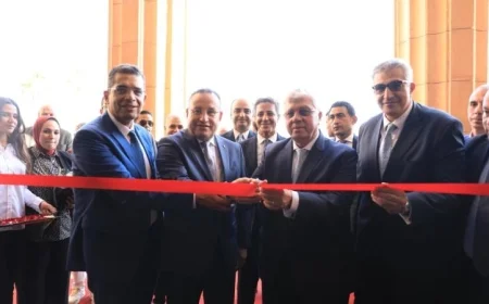 عاشور يراقب أعمال ترميم ورفع كفاءة واجهات كلية الهندسة بالإسكندرية