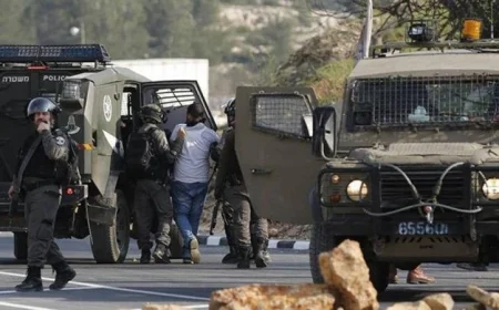 اعتقال 13 فلسطينيا على يد الاحتلال في الضفة الغربية