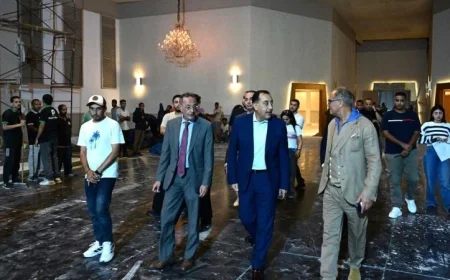 مدبولي يقوم بجولة ليلية لمتابعة الاستعدادات النهائية للاحتفال بافتتاح المتحف الكبير