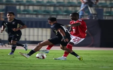 الأهلي يحقق التعادل أمام بتروجيت بهدف لكل فريق في الدوري الممتاز