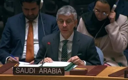 مندوب السعودية في مجلس الأمن يشيد بالمساعي المصرية والقطرية والتركية والأمريكية لإنهاء أزمة الحرب في غزة