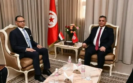 سفير مصر في تونس يبحث تعزيز التعاون الأمني مع وزير الداخلية التونسي