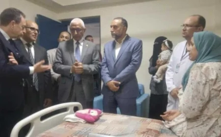 السفير الفرنسي يزور مستشفى العريش العام ويطلع على خدماته الطبية