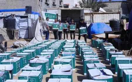 مركز الملك سلمان للإغاثة يوزع مساعدات غذائية هامة للمحتاجين في غزة