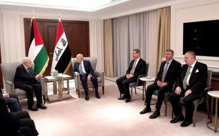الرئيس العراقي يعبر عن دعم بلاده القوي لحقوق الفلسطينيين في تحقيق دولتهم المستقلة