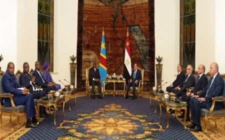 الرئيس السيسى يرحب برئيس الكونغو الديمقراطية ويؤكد على أهمية مشاركته في افتتاح المتحف