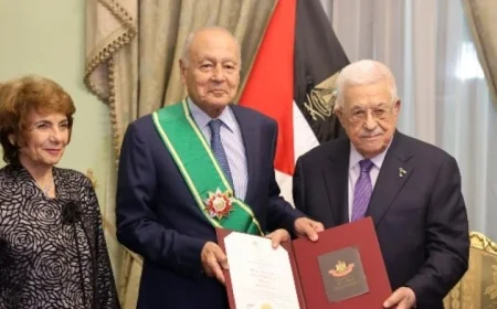 الرئيس الفلسطيني يكرم أحمد أبو الغيط لدعمه القوي للقضية الفلسطينية وتحقيق تطلعات الشعب العربي