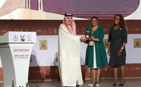 الإنتوساي تختتم مؤتمر شرم الشيخ بتكريم أبرز رواد التميز والابتكار في مجال الرقابة