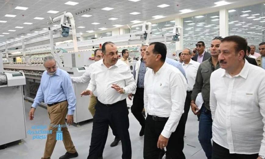 مدبولي يزور مصنع غزل 2 الجديد في شركة مصر شبين الكوم للغزل والنسيج لتفقد التقدم والتكنولوجيا الحديثة