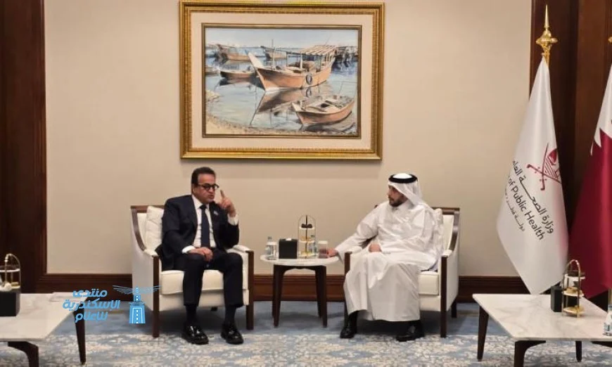 عبد الغفار ووزير الصحة القطري يناقشان سبل تعزيز التعاون الصحي بين البلدين