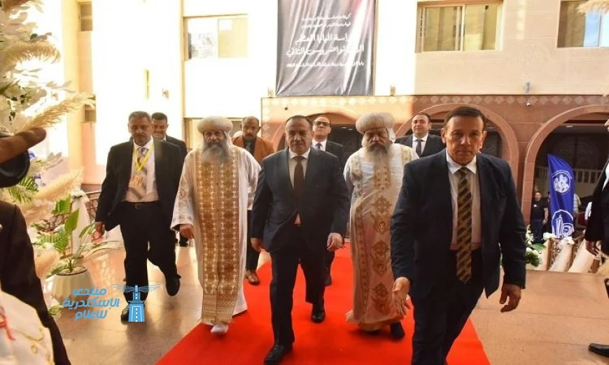 محافظ أسيوط والبابا تواضروس يدشنان كاتدرائية مارمرقس بالدير المحرق في حدث مهيب