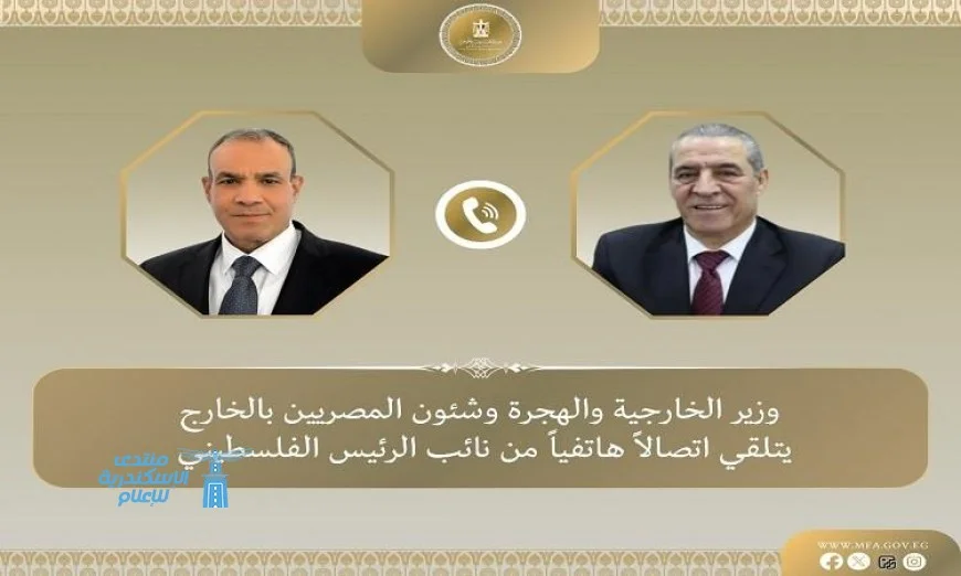 نائب الرئيس الفلسطيني وعبد العاطي يناقشان مبادرات لوقف الحرب في غزة