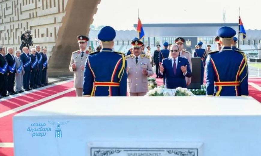 زيارة الرئيس السيسى للنصب التذكارى لشهداء القوات المسلحة وقرى ناصر والسادات