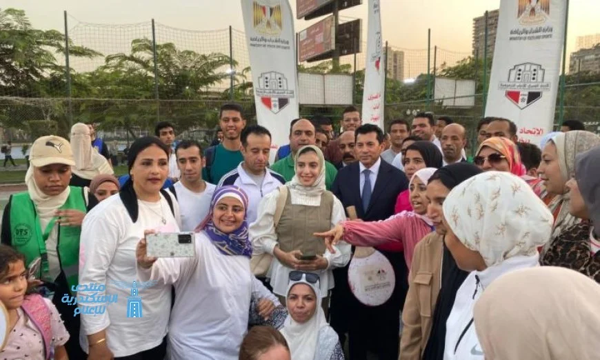 صبحي يفتتح اليوم الرياضي المميز في مركز التنمية الشبابية بالجزيرة