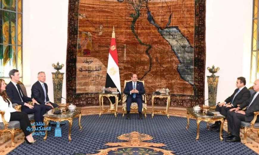 الرئيس السيسى يلتقى المبعوث الأمريكى الخاص وكبير مستشارى ترامب لتعزيز العلاقات الثنائية