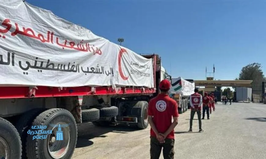 إذاعة جيش الاحتلال تعلن دخول 600 شاحنة مساعدات يومياً إلى غزة حسب الاتفاق