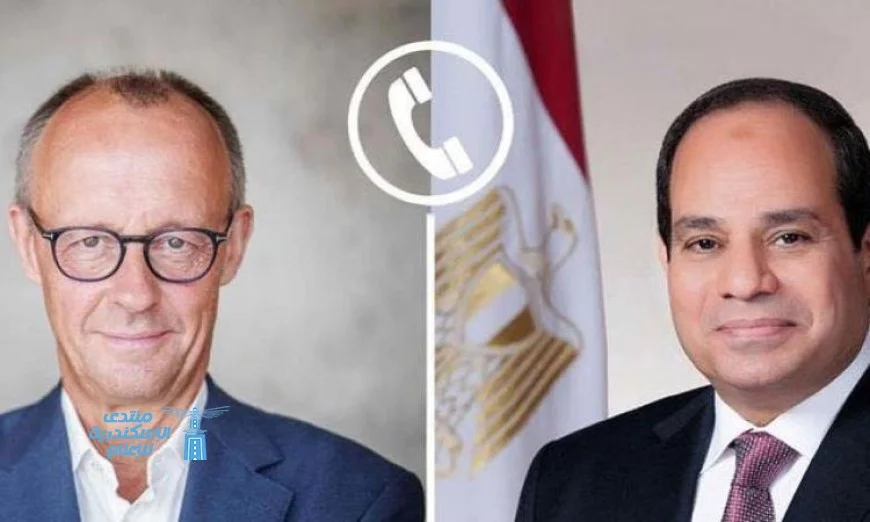الرئيس السيسى يتلقى مكالمة من المستشار الألمانى لمناقشة اتفاق شرم الشيخ