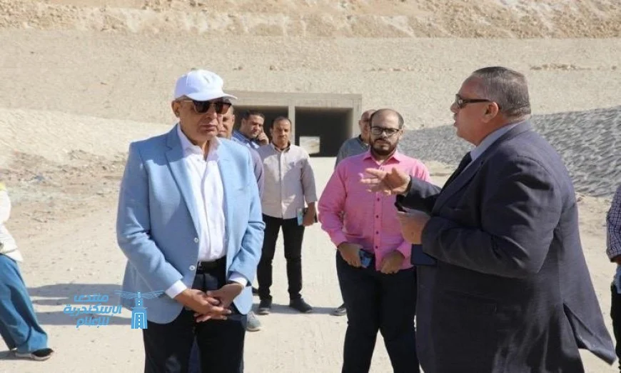 محافظ المنيا يقوم بجولة ميدانية لمتابعة جاهزية مخر البرشاوي الضبع بملوي لمواجهة السيول