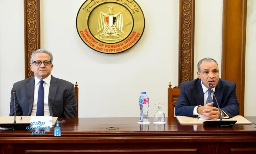 وزير الخارجية يرحب بالعناني بعد انتخابه مديرا عاما لليونسكو