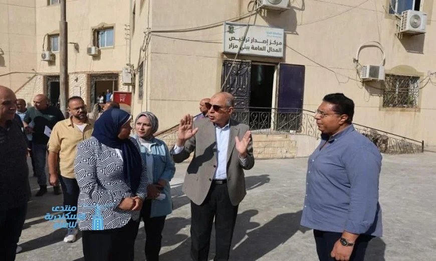 محافظ المنيا يزور مشروع المركز التكنولوجي ويطلع على تطوير الوحدة المحلية ببني مزار