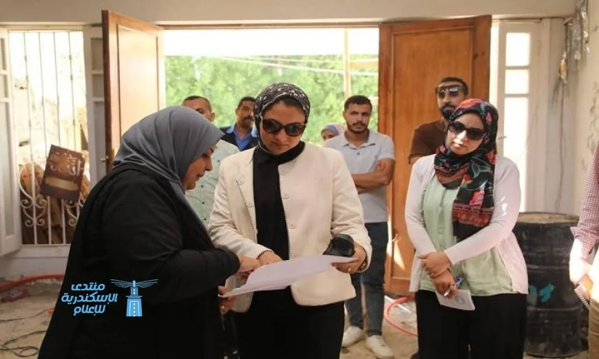 نائب محافظ الوادي الجديد تراقب تقدم إنشاء المركز التكنولوجي في ديوان المحافظة