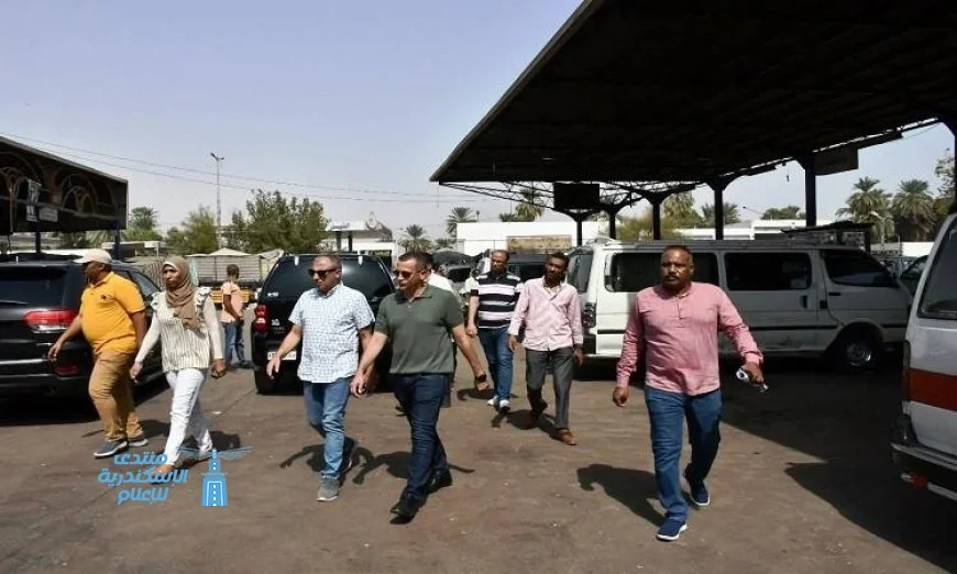 نائب محافظ أسوان يقوم بجولة ميدانية لمتابعة سير العمل في مواقف السرفيس ومحطات الوقود