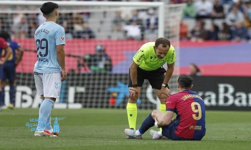 إصابة ليفاندوفسكي تضع برشلونة في مأزق قبل الكلاسيكو ضد ريال مدريد