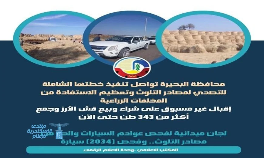 محافظة البحيرة تعزز جهودها لمواجهة مصادر التلوث بخطة شاملة ومستمرة