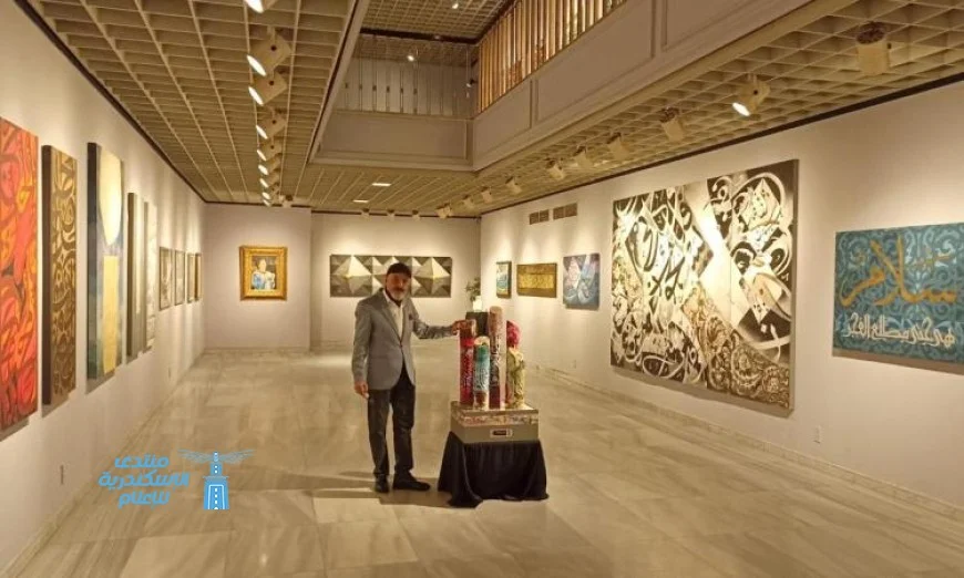 يسري المملوك يستعرض جماليات الخط العربي في معرض كوكب الأبجدية بالأوبرا صور مذهلة