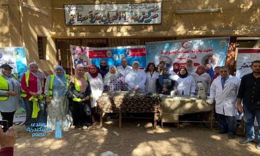 قافلة علاجية مجانية من بيطري القليوبية تعزز صحة المواشي في قرية صنافير