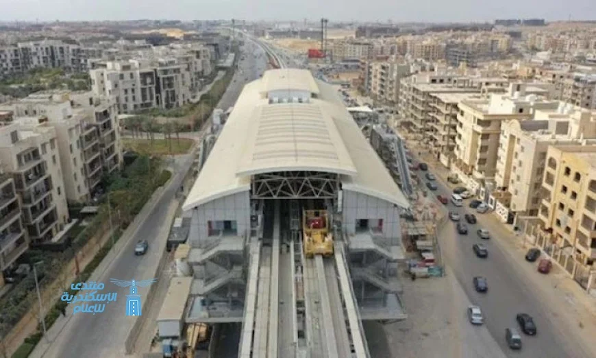 تحويلات مرورية هامة لأعمال رفع كوبري المشاة في محطة مونوريل جامعة مصر بالجيزة