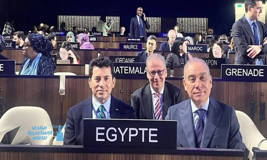 وزير الشباب يشارك في مؤتمر الأطراف لاتفاقية مكافحة المنشطات في الرياضة بجامعة اليونسكو