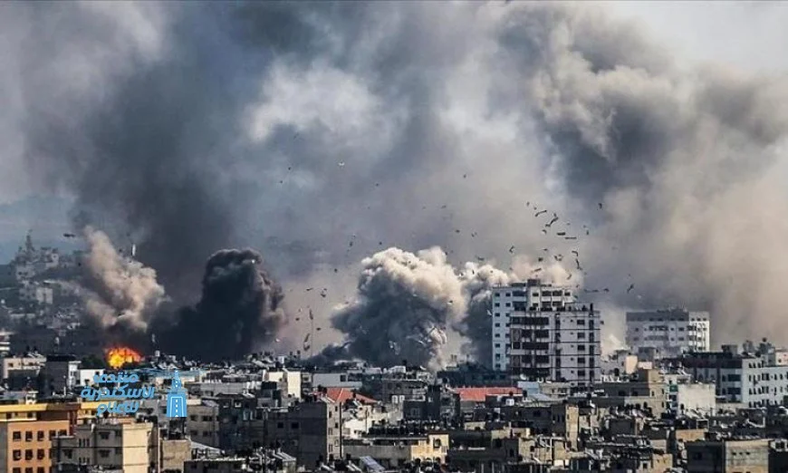 استشهاد فلسطينيين جراء الغارات الجوية الإسرائيلية على مدينة غزة