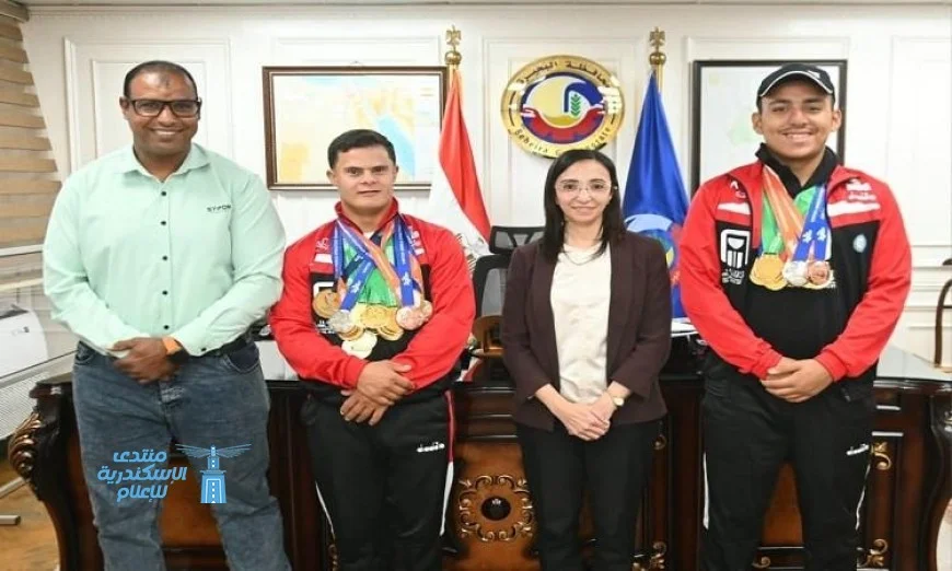 محافظ البحيرة يحتفي بالفائزين في بطولة العالم لألعاب القوى لذوي الهمم