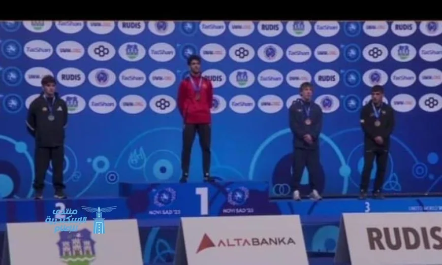 وزير الشباب والرياضة يحتفي بالبطل محمد حسن بعد فوزه بذهبية العالم في المصارعة