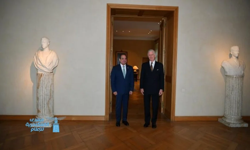 الرئيس السيسي يتمم زيارة تاريخية ويلتقي الملك فيليب في القصر الملكي البلجيكي