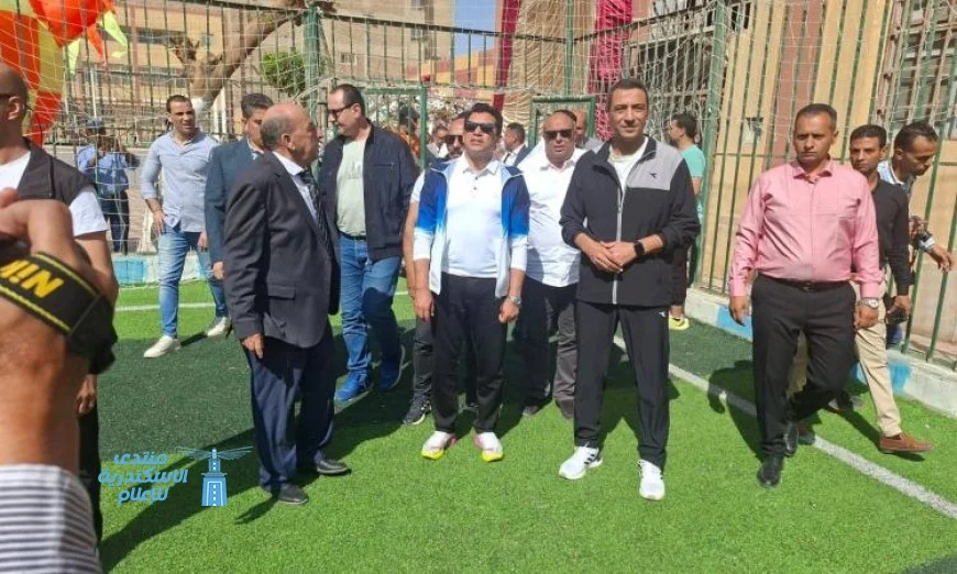 افتتاح ملعب خماسي جديد بمركز شباب التوفيق بحضور وزير الشباب والرياضة ومحافظ السويس