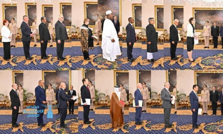 الرئيس السيسي يستقبل ثلاثة وعشرين سفيراً جديداً في مصر بحدث رسمي مميز