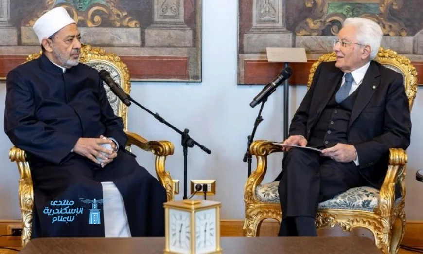 شيخ الأزهر يؤكد للرئيس الإيطالي انتظارنا لاعتراف إيطاليا بدولة فلسطين