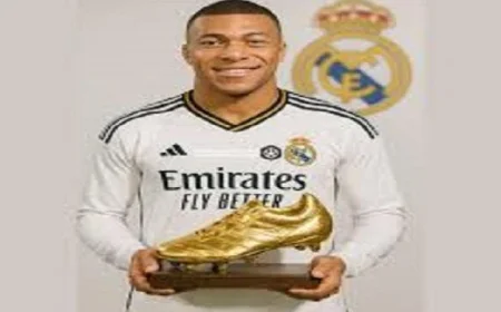 مبابي يحتفل بلحظة تاريخية بعد فوزه بالحذاء الذهبي مع ريال مدريد