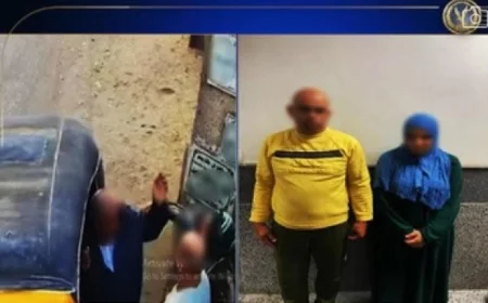 القبض على زوج وزوجته بتهمة الاعتداء بالضرب على سائق توك توك في الدقهلية