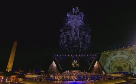 عروض هولوجرام مدهشة تأسر الجمهور في افتتاح المتحف المصري الكبير