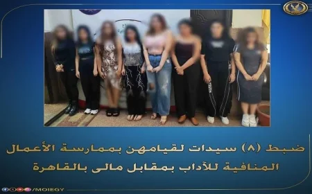 القاهرة تطيح بـ 8 سيدات يمارسن الأعمال المنافية للآداب مقابل المال