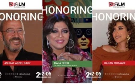 تكريم أشرف عبدالباقي وحنان مطاوع وهالة صدقي في مهرجان الأفلام القصيرة الليلة