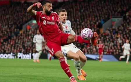 محمد صلاح يتساوى مع روني في الرقم القياسي للبريميرليج