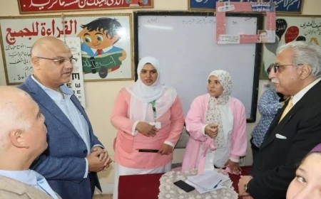 محافظ القليوبية يطلق مبادرة عيون أطفالنا مستقبلنا لفحص الطلاب بالمدارس مجاناً