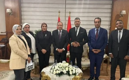 محافظ بورسعيد يرحب بوفد المجلس القومي لحقوق الإنسان في زيارة هامة