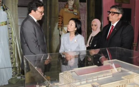 هنو يستقبل الأميرة أكيكو في حفل افتتاح المتحف المصري الكبير بالأوبرا صور