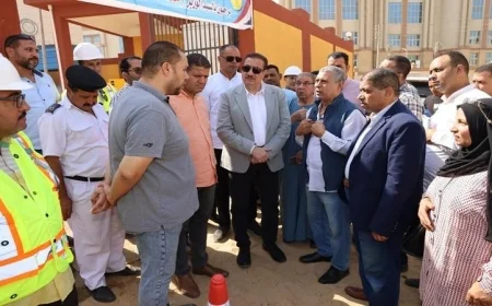 محافظ المنوفية يقوم بجولة تفقدية في محطتي صرف صحي الغوري وطوخ طنبشا لتعزيز الخدمات العامة